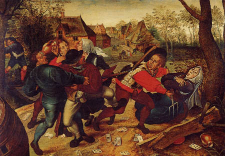 Pieter Brueghel the Younger - Schlägerei der Bauern