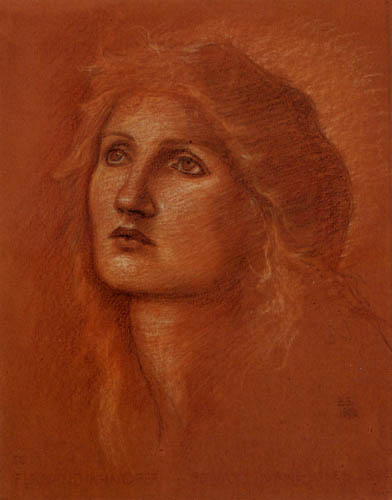 Sir Edward Burne-Jones - Studie eines Frauenkopfes