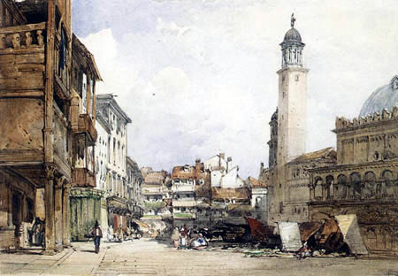 William Callow - Marktplatz in Venedig