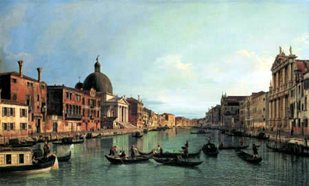 Giovanni Antonio Canal, Canaletto - Grand Canal mit der San Simeone Piccolo