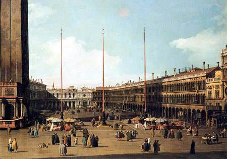 Giovanni Antonio Canal, called Canaletto - The Markusplace in Venice