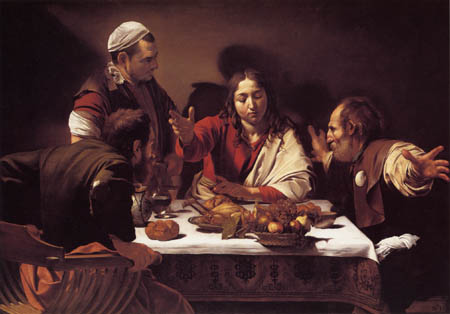 Michelangelo Merisi da Caravaggio - Le Caravage - Le souper à Emmaüs