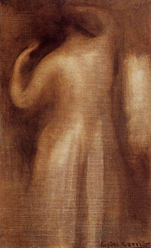 Eugène Carrière - A woman combs herself