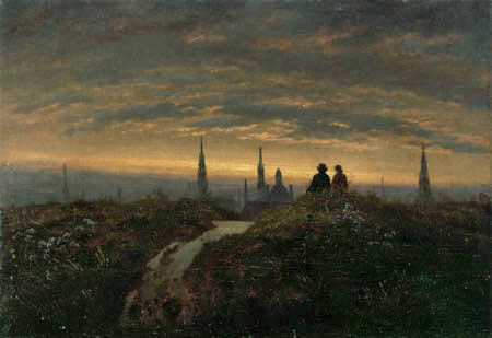 Carl Gustav Carus - View at Dresden at Sunset