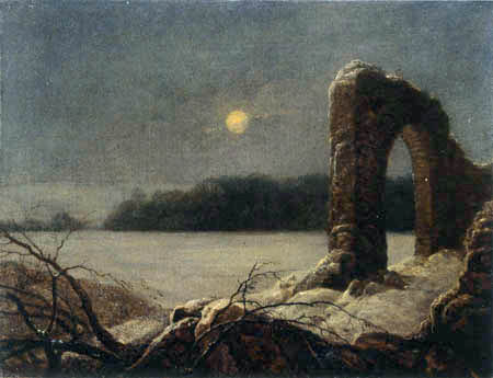 Carl Gustav Carus - Winter Landscape with a Ruin