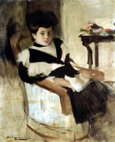 Ramon Casas i Carbó - Portrait of a Girl