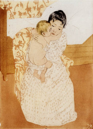 Mary Cassatt - Mother and child