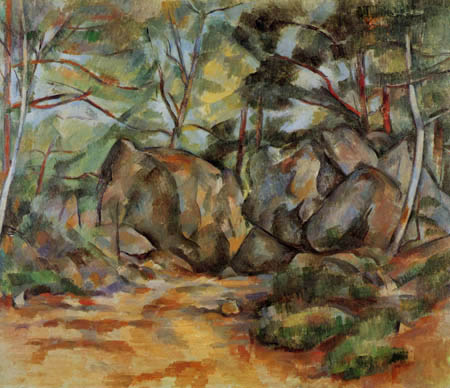 Paul Cézanne (Cezanne) - Rocks in the forest