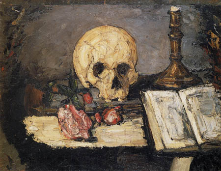 Paul Cézanne (Cezanne) - Skull and Candlestick