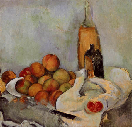 Paul Cézanne (Cezanne) - Bottles and peaches