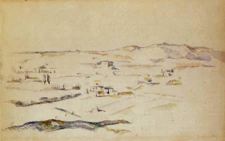 Paul Cézanne (Cezanne) - Landschaft in der Provence