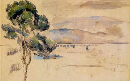 Paul Cézanne (Cezanne) - Pinie über dem Tal