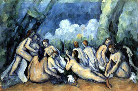 Paul Cézanne (Cezanne) - Los bañarses grandes
