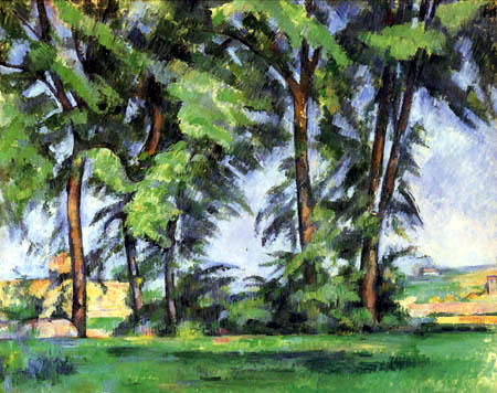 Paul Cézanne (Cezanne) - Big Trees at the Jas de Bouffan