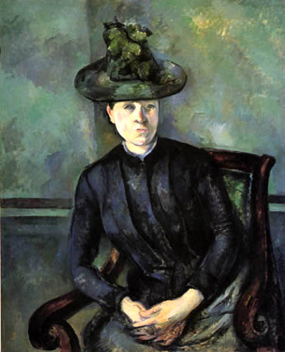 Paul Cézanne (Cezanne) - Madame Cézanne in a green hat