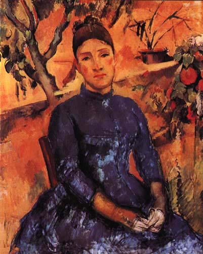 Paul Cézanne (Cezanne) - Madame Cezanne in the Greenhouse
