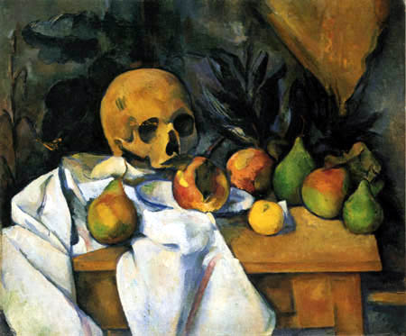 Paul Cézanne (Cezanne) - Naturaleza muerta con cráneo