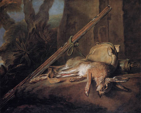 Jean-Baptiste Siméon Chardin - Toter Hase und Jagdgewehr