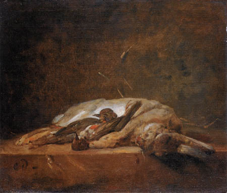 Jean-Baptiste Siméon Chardin - A dead rabbit and birds