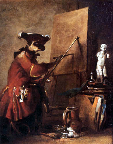 Jean-Baptiste Siméon Chardin - Der Affe als Maler