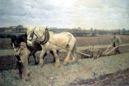 Sir George Clausen - Ploughing