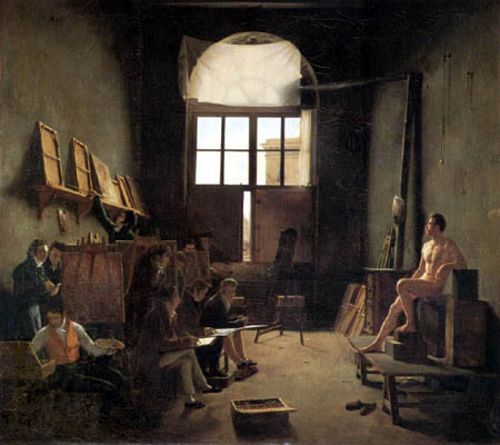 Léon Matthieu Cochereau - The studio of David