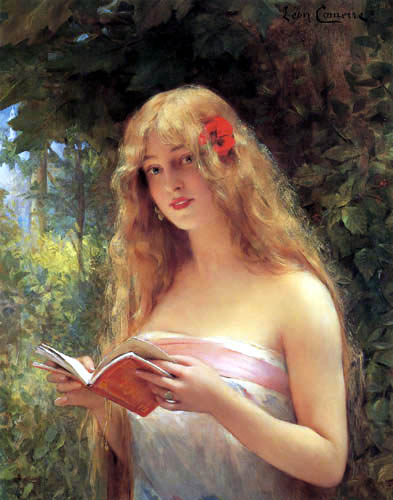 Léon François Comerre - The Beautiful Reading Girl