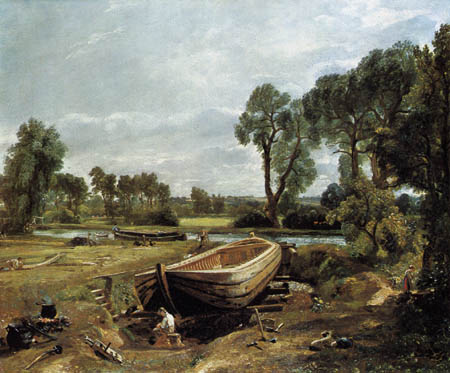 John Constable - Shipyard at Flatford Mill