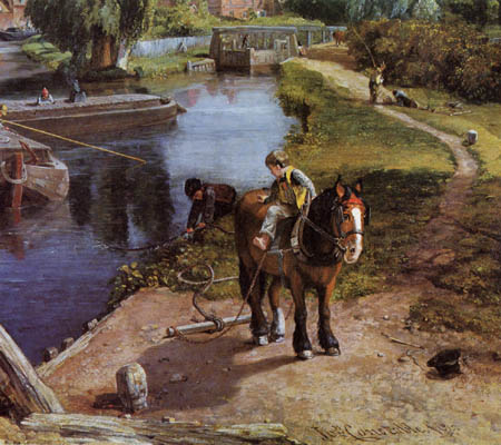 John Constable - The Flatford mill, detail