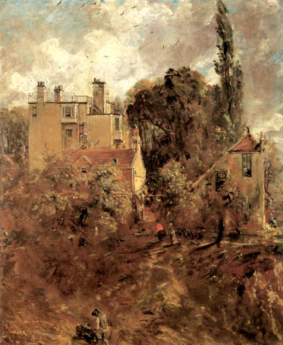 John Constable - The house of the admiral in Hampstead