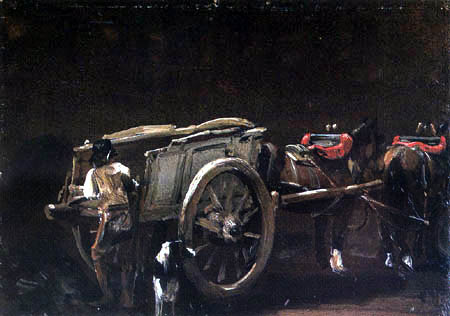 John Constable - Wagen mit Pferden