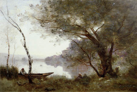 Jean-Baptiste Corot - The Boatsman of Mortefontaine