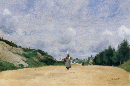 Jean-Baptiste Corot - Straße in der Normandie