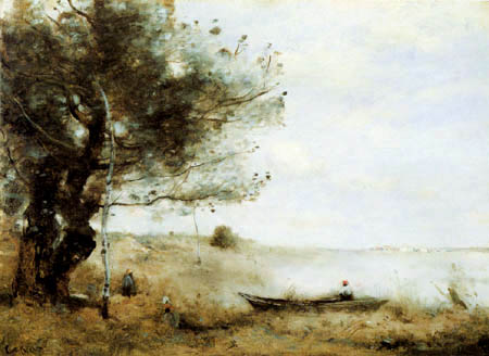Jean-Baptiste Corot - Das Boot am Teich