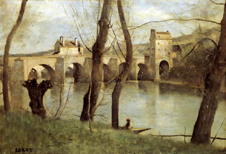 Jean-Baptiste Corot - The bridge of Mantes