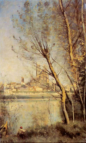 Jean-Baptiste Corot - Mantes, am Morgen