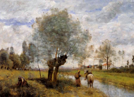 Jean-Baptiste Corot - Landscape near Coubron