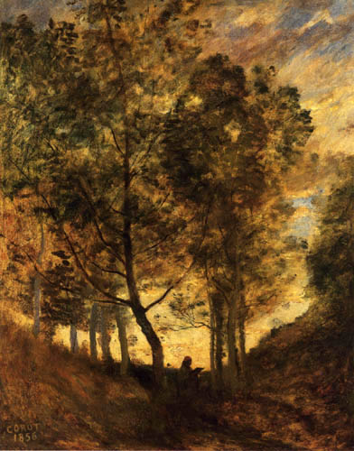 Jean-Baptiste Corot - Coucher de soleil après l'orage