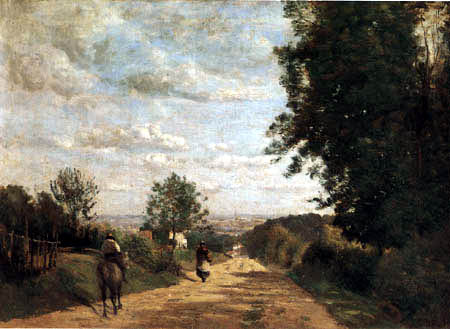 Jean-Baptiste Corot - The road from Sèvres