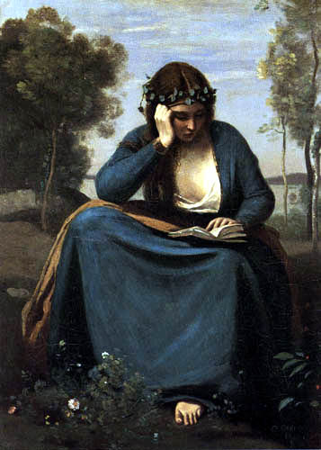 Jean-Baptiste Corot - Lectora coronada de Flores o La Musa de Virgilio