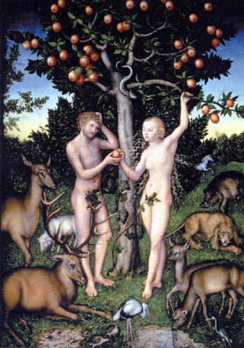 Lucas Cranach l´Ancien - Adam et Ève