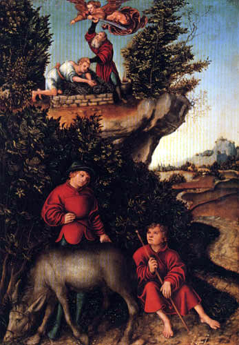 Lucas Cranach el Viejo - El sacrificio de Abraham