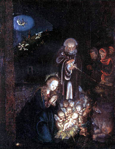 Lucas Cranach el Viejo - El nacimiento de Cristo