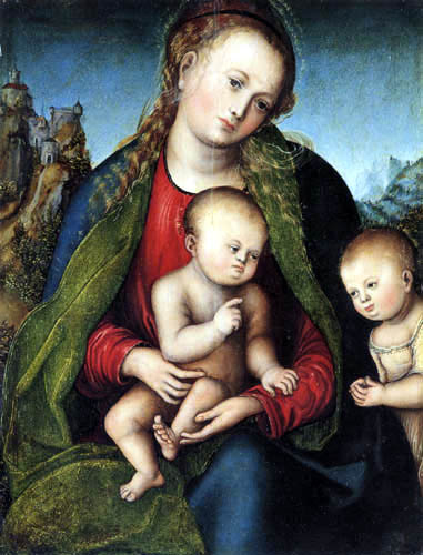 Lucas Cranach el Viejo - La Virgen con el niño
