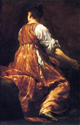 Giuseppe Maria Crespi - Studie einer sitzenden Frau