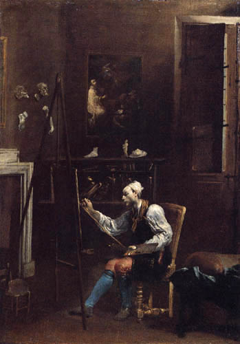 Giuseppe Maria Crespi - An artist in his studio