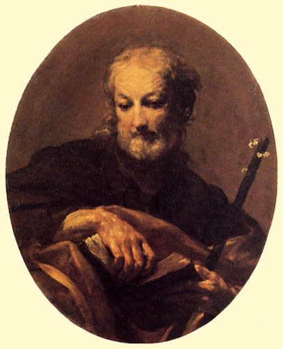 Giuseppe Maria Crespi - San Giuseppe with stick and book