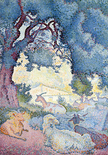 Henri Edmond Cross - Landscape with goats