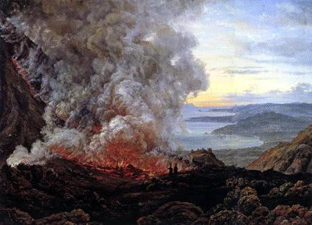 Johan Christian Dahl - Ausbruch des Vesuv