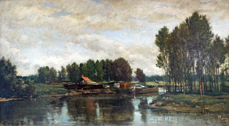 Charles-François Daubigny - Boats on the Oise